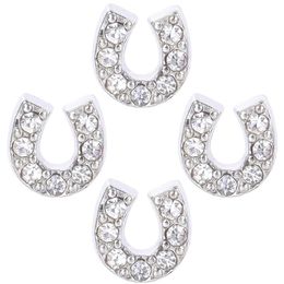 20PC lot Crystal Horseshoe charm Floating Locket Charms Fit For Magnetic Memory living Lockets As Jewellery Making263H