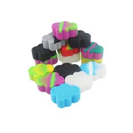 10pcs Lot Nonstick Cloud Shape Silicone Container jar wax Dab Box Insects oil seal jar 22ML288v