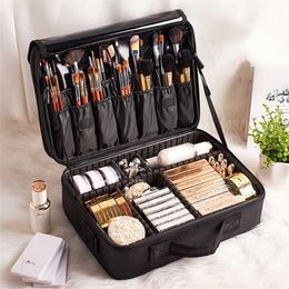 Make Portable Cosmetics Bag Female Up Organiser Box Ladies Nail Tool Suitcase Storage Beautician Makeup Professional Case 202211253F