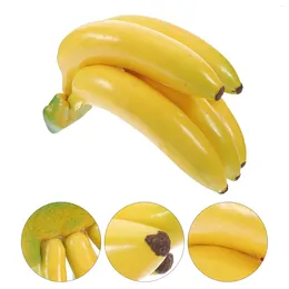 Party Decoration Artificial Lifelike Banana Foam Yellow Bananas Simulation Cluster Fake Fruit Food Po Prop Home House