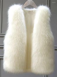 Women's Vests Female Korean Shoulder Thickened Fur Waistcoat 2023 Autumn And Winter Mink Hanging Neck Temperament Commuting Loose Coat