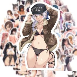 Other Decorative Stickers 50Pcs Sticker Diy Hentai Y Pinup Bunny Girl Waifu Stickers Laptop Car Truck Motorcycle Phone Refrigerator Dr Dhyds