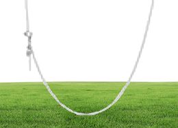 100 925 Sterling Silver Classic Cable Chain Necklace Fit European Pendants and Charms Fashion Women Wedding Engagement Jewellery Ac5459165