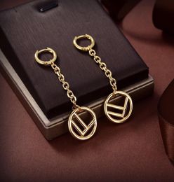 Hoop Earrings Designer For Women Luxury Logo Box Orecchini Classical Geometric Women Crystal Rhinestone Jewerlry F 22111402CZ8014824