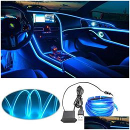Led Strips Car Environment El Wire Usb Flexible Neon Interior Lights Assembly Rgb Light For Motive Decoration Lighting Drop Delivery Dhztd