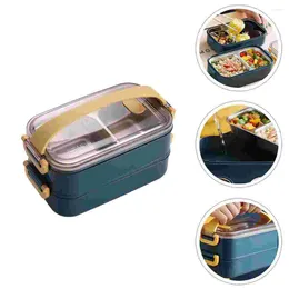 Dinnerware Stainless Steel Insulation Rice Divided Grid Lunch Case Portable Container Snack