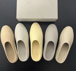 Fears of God The California Slip-On Original Sandals Slippers Luxurys Designers FOG Sliders Women Almond Oat Cream Concrete Cement Extralight EVA mens Trainer HGS 31