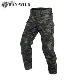 Men's Pants Casual Cargo Pants Combat Pants with Pads Airsoft Tactical Pant US Army Camouflage Gen3 lticam Outfit Trekking Hunting ClothesL231212