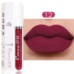 Lipstick Sexy Long Lasting Velvet Matte Lip Gloss Liquid Makeup Women Beauty Red Nonstick Cup Waterproof 18 Colour l231211