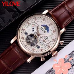Top Quality Designer Presidential Luxury Business Watch Flywheel Skeleton Calendar Chronograph Multifunctional Clock Men's Ou257U