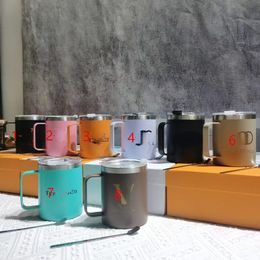 Luxury Mug Set Stainless Steel Coffee Cup Brand Portable Insulated Plastic Handle Mug with Gift Box