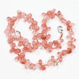 Choker Beads Natural Watermelon Red Stone Necklace Charm Semi Precious Fashion Jewelry Bracelet Accessories Customization Wholesal