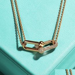 Pendant Necklaces Luxurys Designers Necklaces Pendant For Women With Earrings Link Chain Fashion Jewellery Accessories Good Drop Deliver Dh4Mj