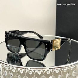 Sunglasses High Quality Acetate Square Graphic Design Men's Brand Designer UV400 Protective Black Shadow Driving