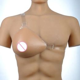 Breast Form Triangular silicone breast prosthesis single shoulder prosthesis Breast implants chest pad Fake breast boobs cross-dressing 231211