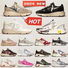 2024 Designer Golden Goosee Sneaker Running Sole Itália Brand Sneakers Dad-estrela clássica de lantejoulas de lantejoulas Dirty Superstar Man Man Women Treiners Shoes de caminhada