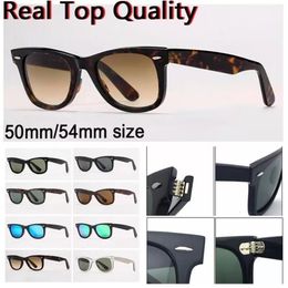 sunglasses Traveller 50mm real glass lens plank frame sun glasses for men women flash mirror 54mm oversized sun glasses sol gafas U259v