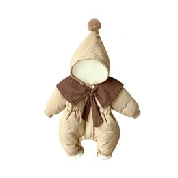 Rompers Winter Bodysuit Baby Hoodies Space Suit Jumpsuit Velvet and Thickening Korean Reviews Many Clothes 5Day 231211