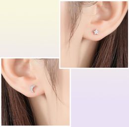 BELAWANG Moon and Star Stud Earring for Women 925 Sterling Silver Original Christmas Jewellery Gift Fashion Jewellery Earrings16272132