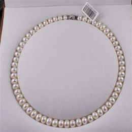 necklace Natural Freshwater Pearl Necklace 42cm Genuine Pearl Choker Classic Knotted Pearl Necklace Mother Wife Gift3034