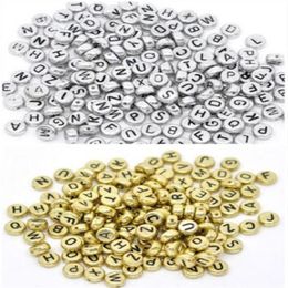 1000PCS lot Mixed Alphabet Letter Acrylic Flat Cube Spacer Beads charms For Jewellery Making 6mm259v