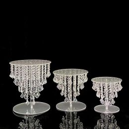 Acrylic Cake Stand Sweet Luxury Plate Clear Charger Plates For Home Wedding Party Table Decoration 5PCS/ Lot