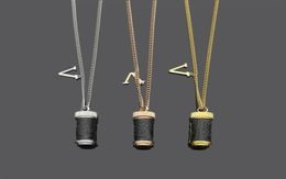 Europe America Style Men Lady Women Titanium steel Lovers Thick Long Necklace Sweater Chain With Wrap Leather Perfume Bottle Charm5754235