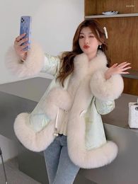 Women's Fur 2023 Chinese Style Buckle Imitation Coat Fashion Embroidered Cape Winter Party Daily Coats Street