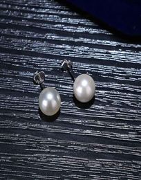 Quality Round White Cultured Akoya Stud Pearl Earrings for Women4826281