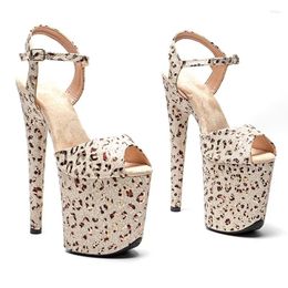 Dress Shoes LAIJIANJINXIA 20CM/8inches PU Upper Fashion Sexy Exotic High Heel Platform Party Women Sandals Pole Dance 254