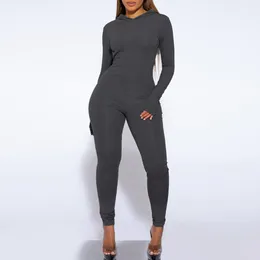 Women's Shapers Slim Fit Sports Jumpsuit Tummy Control Seamless Sculpting Bodysuit Sexy Long Sleeve One-Piece Hooded Shapewear Fajas