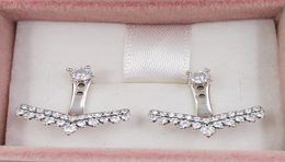 Studs Princess Wishbone Earring Authentic 925 Sterling Silver Studs Fits European Style Jewellery Andy Jewel 297739CZ8829901