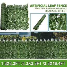 Artificial Hedge Simulated Ivy Leaves Fence Privacy Screen Cover Garden Wall Decorative Trellis Artificial Grass Mesh Backing310r