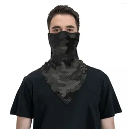 Bandanas Carbon Camo Bandana Neck Gaiter Winter Warmer Men Windproof Wrap Scarf For Ski Army Military Camouflage Face Mask