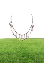 Fine 925 sterling silver lucky cute symbol tiny charms tassel chain choker statement 2019 gorgeous women collar necklace226q6345726