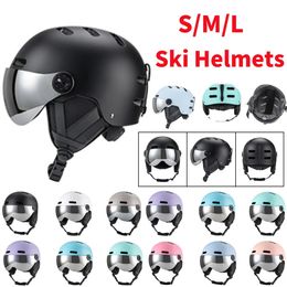Ski Helmets Ski Snowboard Helmet with Detachable Glasses Snow Ski Helmet with Ear Protection ABS Shell and EPS Foam for Men Women Youth 231211
