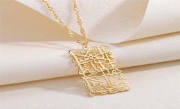 Arabic Calligraphy For Women Jewellery Custom Name Necklaces Stainless Steel Gold Islamic Muslim Pendant Gift 21111014291141602890