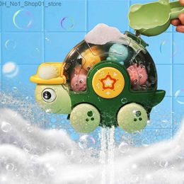 Bath Toys Baby Turtle Bath Toys Kids Infants Bathtub Spinning Water Pool Toys Easter Basket Stuffers Christmas Birthday Gifts for Toddler Q231212