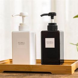 1pc Good Square Shaped Pump Refillable Bottle Bath Lotion Cosmetic Shampoo Shower Gel 100ml #W5275b