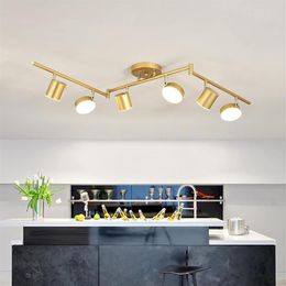 Ceiling Lights Modern Golden Lamp Restaurant Table Creative Personality Living Room Flush Mount Light Led Fixture304p