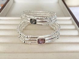 Link Bracelets 2023 UNOde50 Spanish Selling High Quality Purple Gemstone Three Row Luxury Women's Bracelet Romantic Jewellery Gift Bag