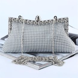 Factory Retaill Whole brand new handmade pretty aluminum sheet evening bag clutch with satin for wedding banquet party pormMo251Z