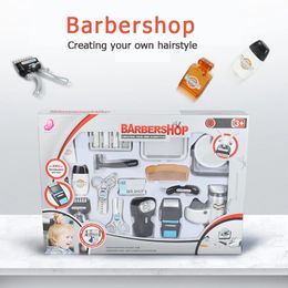 Tools Workshop Kids Hair Salon Kit Pretend Play Hairdressing Simulation Toy for Toddler Dryer Beauty make up set little girl boy 231211