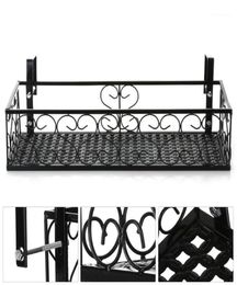 Hanging Rack Organizer Flower Pot Storage Basket Rack Closet Holders Balcony Rail Planter Shelf Fence Railing Flower Pots Holder14258047