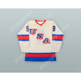 Custom NEAL BROTEN 9 TEAM USA WHITE HOCKEY JERSEY NEW Top Stitched S-M-L-XL-XXL-3XL-4XL-5XL-6XL