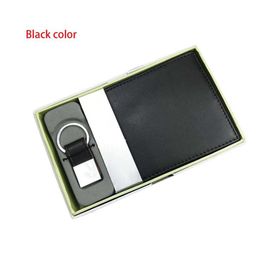 Code 1310 Genuine Leather Men Wallet Fashion Man Wallets and Key Chain set Designer Short Purse With Coin Pocket Card Holders High286t