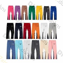 Erkekler Kot Mens Pants Galerileri Sweatpants Dept Dept benekli Mektup Baskı Kadınlar Çift Gevşek Çok Yönlü Günlük Düz Z25X#