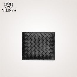 Cow Leather Purses Men Women Simple Durable Travel clutch Bank Business ID Card Wallet Holder Case with Coin Purse271i