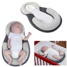 Baby Stereotypes Pillow Infant Newborn Anti-rollover Mattress Pillow For 0-12 Months Baby Sleeping Positioning Pad Cotton Pillow2408