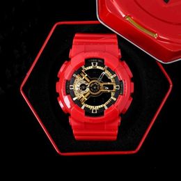 Neue G110-Uhr, modisches atmosphärisches Stereo-Zifferblatt, 3D-Design, Bleeding Edition, einzigartige Metallbox mit limitiertem Logo für Luftpolsterverpackung236Q